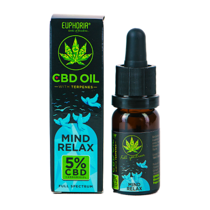 CBD aliejus 5proc su Terpenu Euphoria Mind Relax