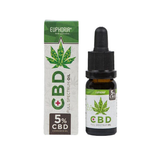 Pilno spektro 5proc CBD aliejus Euphoria