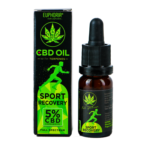 CBD aliejus 5proc su Terpenu Euphoria Sport Recovery