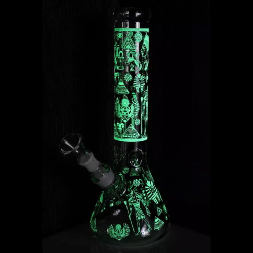 Stiklinė vandens pypkė Beaker egypt1 glow in the dark